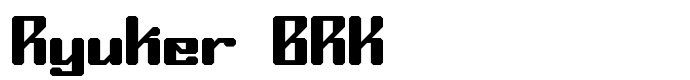 шрифт Ryuker BRK