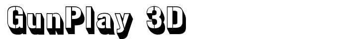 шрифт GunPlay 3D