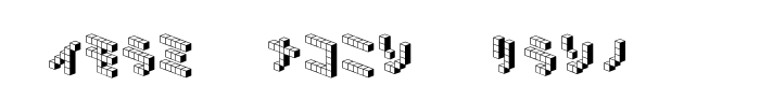 предпросмотр шрифта Demon Cubic Block NKP