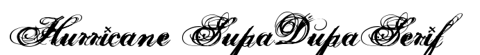 шрифт Hurricane SupaDupaSerif