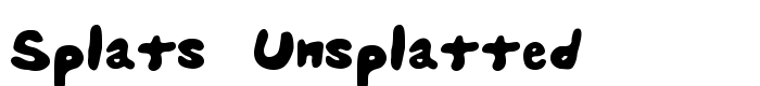 шрифт Splats Unsplatted