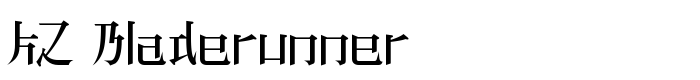 предпросмотр шрифта KZ Bladerunner