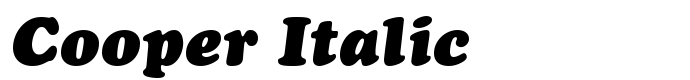 шрифт Cooper Italic