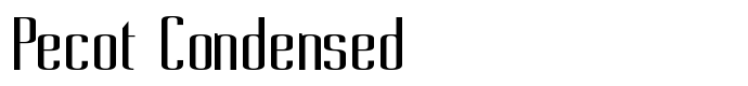 шрифт Pecot Condensed 