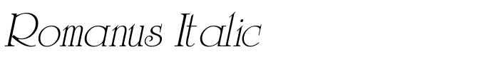 предпросмотр шрифта Romanus Italic