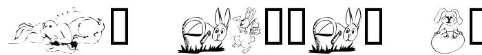 предпросмотр шрифта KR Easter Bunnies