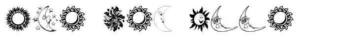 предпросмотр шрифта Sun and Moon
