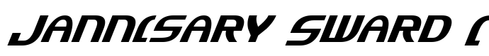 шрифт Jannisary Sward Italic