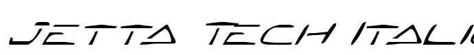 предпросмотр шрифта Jetta Tech Italic