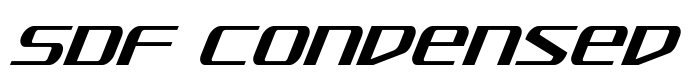 шрифт SDF Condensed Italic
