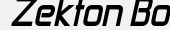 шрифт Zekton Bold Italic