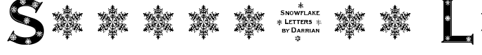 предпросмотр шрифта Snowflake Letters