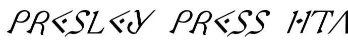 шрифт Presley Press Italic