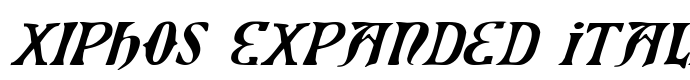 предпросмотр шрифта Xiphos Expanded Italic