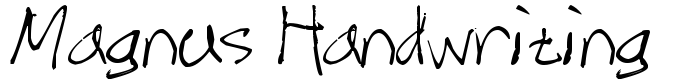 шрифт Magnus Handwriting