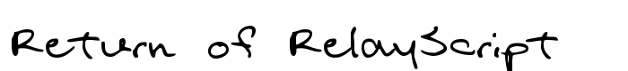 шрифт Return of RelayScript