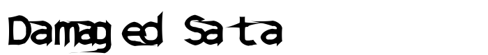 шрифт Damaged Sata