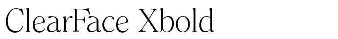 шрифт ClearFace Xbold
