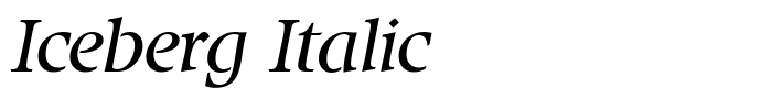 предпросмотр шрифта Iceberg Italic