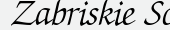 шрифт Zabriskie Script Swash Italic