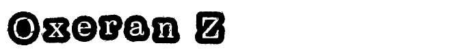шрифт Oxeran Z