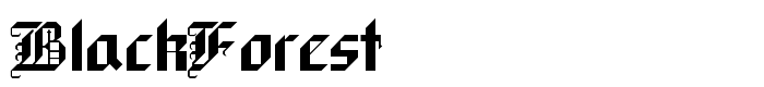 шрифт BlackForest