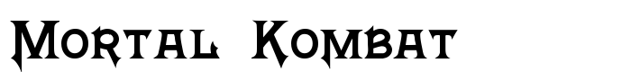 шрифт Mortal Kombat