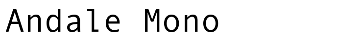 шрифт Andale Mono
