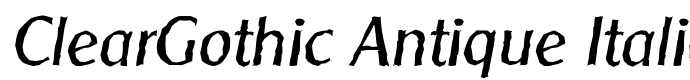 шрифт ClearGothic Antique Italic