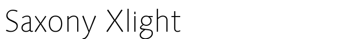 шрифт Saxony Xlight