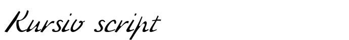 шрифт Kursiv script