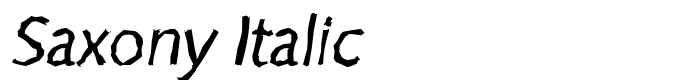 предпросмотр шрифта Saxony Italic