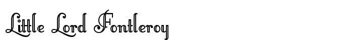 шрифт Little Lord Fontleroy