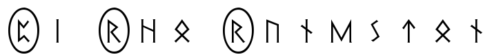 предпросмотр шрифта Pi Rho Runestones
