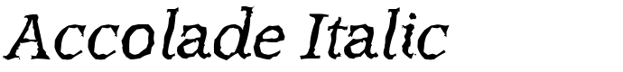шрифт Accolade Italic