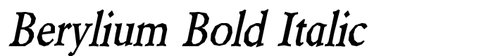 шрифт Berylium Bold Italic 