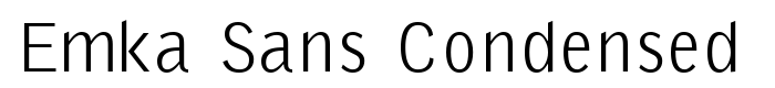 шрифт Emka Sans Condensed