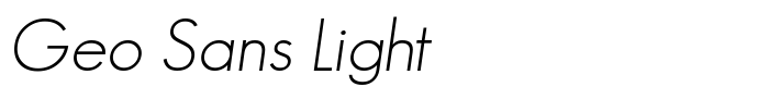 шрифт Geo Sans Light