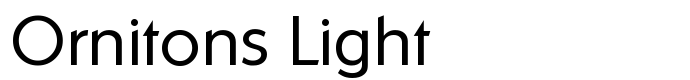 шрифт Ornitons Light