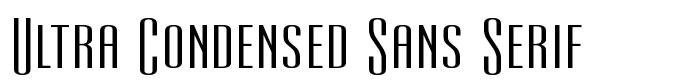 шрифт Ultra Condensed Sans Serif