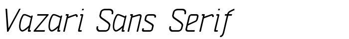 предпросмотр шрифта Vazari Sans Serif