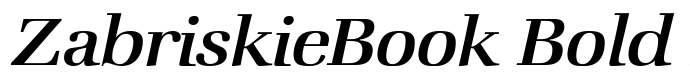 шрифт ZabriskieBook Bold Italic