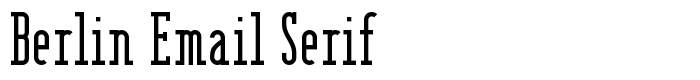 шрифт Berlin Email Serif