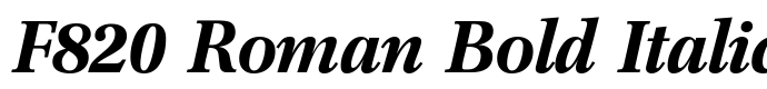 предпросмотр шрифта F820 Roman Bold Italic