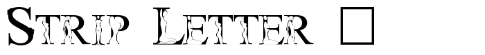 шрифт Strip Letter 1