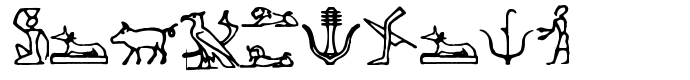 предпросмотр шрифта Hieroglify