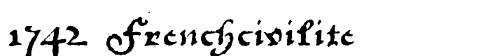 шрифт 1742 Frenchcivilite