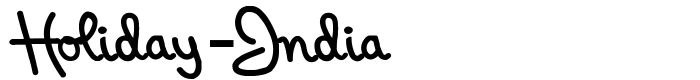 шрифт Holiday-India