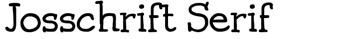 шрифт Josschrift Serif