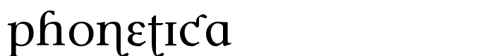 предпросмотр шрифта Phonetica